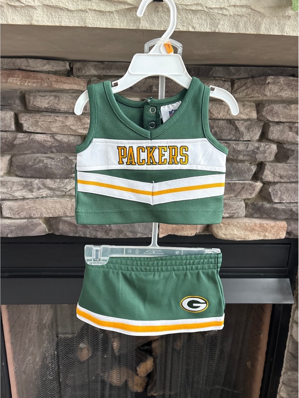Green Bay Packers NFL Football Infant 2 Piece Cheerleader 0-3 months baby Girls